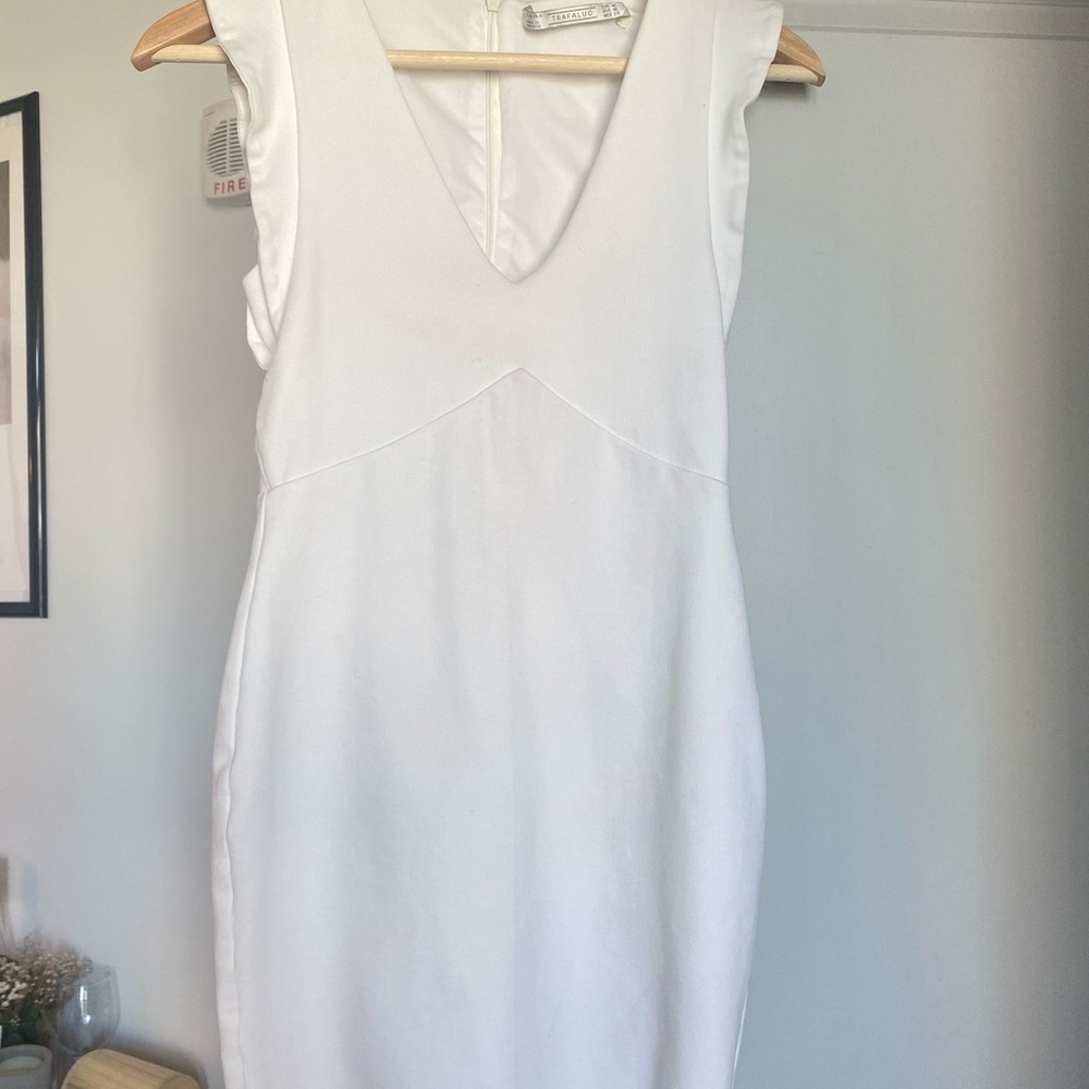 ZARA trafaluc white cocktail dress | Fall Dress 👗